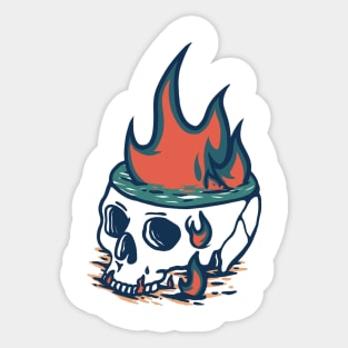 burn skull Sticker